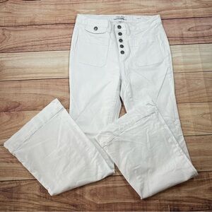 Judy Blue Womens Size 11/30 White Flare Fit High Waist Button Fly Jeans Stretch